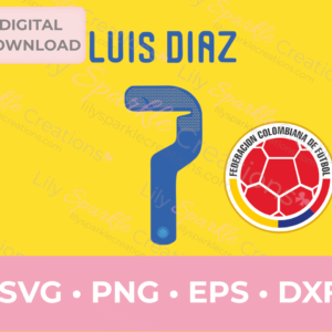 Colombia World Cup Luis Diaz Jersey 7 & Logo SVG | SVG, PNG, EPS & DXF